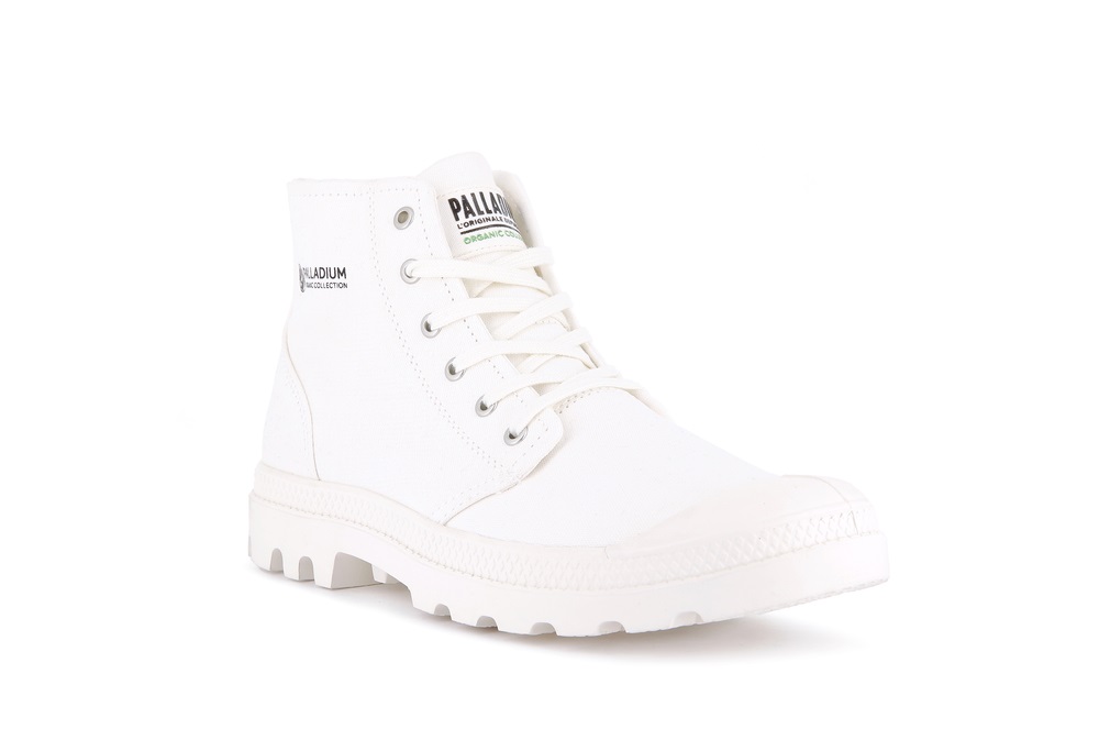 Botas Palladium PAMPA HI ORGANIC II Hombre Blancas | Costa Rica-91653